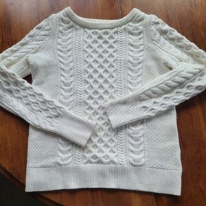 Women's Cable Knit Sweater - Cream